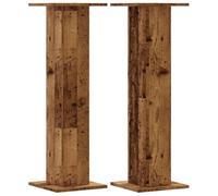 vidaXL Speaker Stands 2 pcs Old Wood 30x30x95 cm Engineered Wood