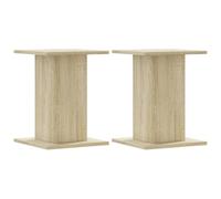 vidaXL Speaker Stands 2 pcs, Speaker Floor Stand for Home, Bookshelf Speaker for Studio Monitor, Loudspeaker Stand, Sonoma Oak Engineered Wood