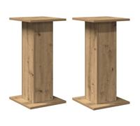 vidaXL Speaker Stands 2 pcs, Speaker Floor Stand for Home, Bookshelf Speaker for Studio Monitor, Loudspeaker Stand, Artisian Oak Engineered Wood