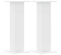 vidaXL Speaker Stands HiFi Floor Stands - White Engineered Wood - 30 x 30 cm Top Plate - 80 cm Height - Max Load 60 kg - 2 Piece Set