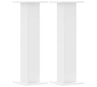 vidaXL Speaker Stands 2 pcs, Speaker Floor Stand for Home, Bookshelf Speaker for Studio Monitor, Loudspeaker Stand, White Engineered Wood