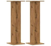 vidaXL Speaker Stand, Pack of 2, High Speaker Stand, Speaker Pedestal for HiFi Home Cinema Surround Sound, Improved Audio Listening Experience, Artisan Oak Wood Material