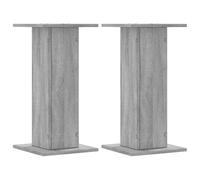 ** vidaXL Speaker Stands - Grey Sonoma Engineered Wood - 60cm Height