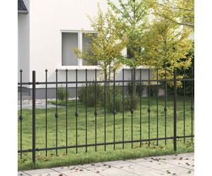 vidaXL Spike Fence Asten Black 200 x 150 cm Powder-Coated Steel