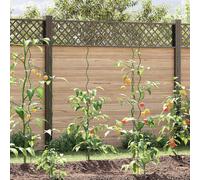 vidaXL Spiral Plant Supports 50 pcs Green 150 cm PVC coated steel