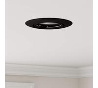 vidaXL 24 Pack Black LED Recessed Lighting - Modern Round 9 cm Energy-Efficient Light Fixtures for Living Rooms, Hallways, Offices