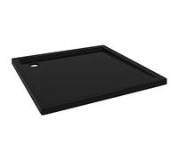 vidaXL Square ABS Shower Base Tray Black 80x80 cm - Low Threshold, Stain-Resistant, Fibreglass for Durability and Longevity