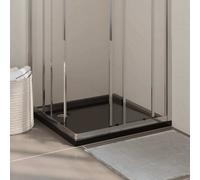 vidaXL Square ABS Shower Base Tray Black 80x80 cm