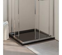 vidaXL Square ABS Shower Base Tray Black 90x90 cm