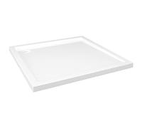 vidaXL Square ABS Shower Base Tray - Fiberglass Reinforced, White, 80x80 cm with Low Threshold, Modern Design, Compatible with vidaXL Collection