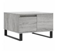 vidaXL Square Coffee Table in Grey Sonoma Finish - Engineered Wood and Metal, Modern Design, Ample Storage | Living Room Furniture