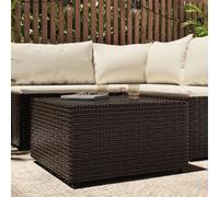 Vidaxl Square Garden Coffee Table Brown 50X50X30 Cm Poly Rattan