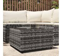 Vidaxl Square Garden Coffee Table Grey 50X50X30 Cm Poly Rattan
