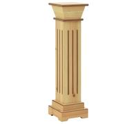 vidaXL Classic Square Pillar Plant Stand Living Room Wedding Venue Plant Pot Rack Outdoor Gardening Lawn Flower Display Shelf Light Wood MDF