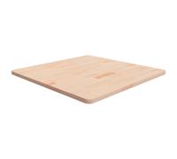 vidaXL Square Table Top 80x80x2.5 cm Untreated Solid Wood Oak