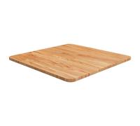 Vidaxl Square Table Top Light Brown 50X50X1.5Cm Treated Solid Wood Oak, Brown