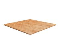 (Light brown, 80 x 80 x 1.5 cm (L x W x T)) vidaXL Solid Wood Oak Square Table Top Desktop Multi Colours Brown Multi Sizes