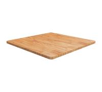 (Light brown, 80 x 80 x 2.5 cm (L x W x T)) vidaXL Solid Wood Oak Square Table Top Desktop Multi Colours Brown Multi Sizes