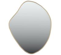 vidaXL Square Wall Mirror - Gold Framed Glass Mirror for Vanity, Bathroom, Hallway and Cosmetic Use, 50x40 cm