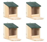 Vidaxl Squirrel Houses 4 Pcs Firwood