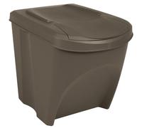 vidaXL Stackable Garbage Bin Boxes 3 pcs Grey 75 L Polypropylene