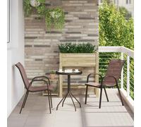 Stackable Garden Chairs Outdoor Chairs Dining Chair Textilene Fabric vidaXL