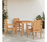 vidaXL Stackable Garden Chairs 4 pcs 56.5x57.5x91 cm Solid Wood Teak