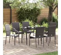 Stackable Outdoor Chairs Stacking Chair Garden Dining Seat Poly Rattan vidaXL