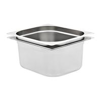 vidaXL Stackable Stainless Steel Gastronorm Containers - Universal fitment in Professional Kitchens, Space-Saving, Low-Maintenance - Set of 2 PCs, GN 1/2 150 mm