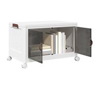 vidaXL Stackable Storage Box with Wheels 75 L 64x40x41 cm