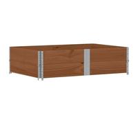 vidaXL Stackable Wooden Garden Planter - Adjustable Foldable Outdoor Flower Plant Box, Brown Pinewood, 150 x 100 x 41 cm