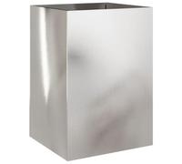 vidaXL Stainless Steel Planter - Rectangular Garden/Patio Planter in Elegant Silver, 52x48x75 cm, Durable and Easy to Assemble for Outdoor Use