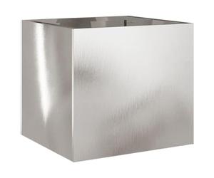 vidaXL Stainless Steel Planter - Rectangular Silver Flower Box for Outdoor/Indoor Gardens, Patios, Balconies 32x30x29 cm