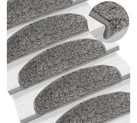 vidaXL Stair Mats 10 pcs Grey Home Decor Stair Step Rug Carpet Protector Tread