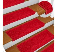 Vidaxl Stair Mats 10 Pcs 65X21X4 Cm Red, Red