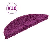 vidaXL Stair Mats 10 pcs Violet Home Decor Stair Step Rug Carpet Protector