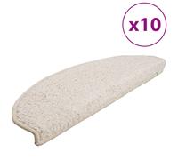 vidaXL Stair Mats 10 pcs White Home Decor Stair Step Rug Carpet Protector