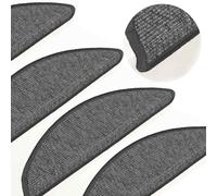 vidaXL Stair Mats Carpet Stair Tread Rug Self-adhesive 15 pcs Beige and Grey