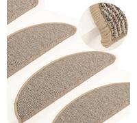 Vidaxl Stair Mats 15 Pcs 56X17X3 Cm Brown Half Round