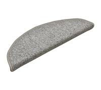 vidaXL Stair Mats 15 pcs 56x17x3 cm Light Grey Half Round