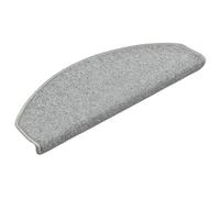 vidaXL Stair mats 15 pcs 65 x 24 x 4 cm Non-Slip White and Grey | Makes stepping safe on stairs, Cuts down noise while you walk, Comes with sticky tapes for quick setup
