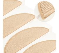 vidaXL Carpet Stair Treads 15 pcs Cream 65x21x4 cm