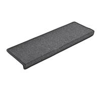 vidaXL Stair Mats 15 pcs 65x21x4 cm Dark Grey Rectangular Edge