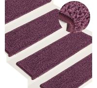 vidaXL Carpet Stair Treads Stair Mat Stair Protector Rug 15 pcs Dark Purple