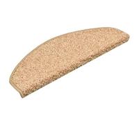 vidaXL Stair Mats 15 pcs 65x21x4 cm Gold Half Round Large