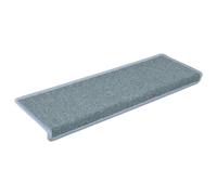 vidaXL Stair Mats 15 pcs 65x21x4 cm Sea Blue Rectangular Edge