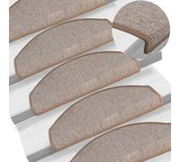 Vidaxl Carpet Stair Treads 15 Pcs Light Brown 65X24X4 Cm