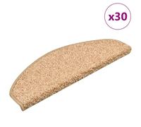 vidaXL Stair Mats 30 pcs 65x21x4 cm Gold Half Round Large