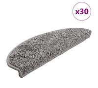 vidaXL Stair Mats 30 pcs 65x21x4 cm Grey Half Round Large
