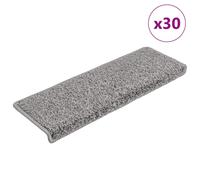 vidaXL Stair Mats 30 pcs 65x21x4 cm Grey Rectangular Edge